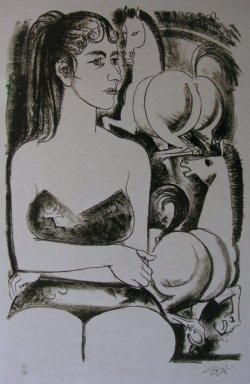 Mujer con caballos, 1963